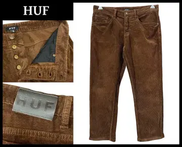 G2 HUF 하프 5 포켓 코듀로이 워크 팬츠 브라운 W34