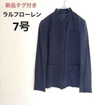 택 포함 새상품 랄프 로렌 마 혼방 자켓 네이비 7호 안감 브랜드 로고