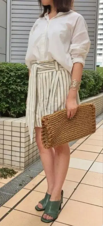 새상품 어반 리서치 스트라이프 랩 숏팬츠 큐롯 하프