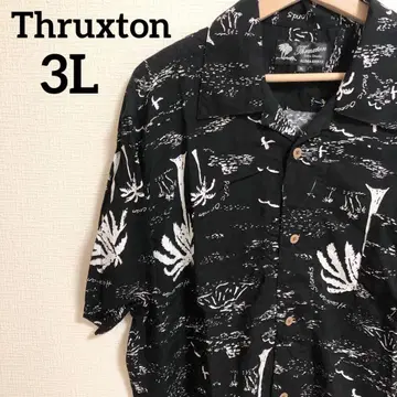 Thruxton (스락스턴) 알로하 셔츠 블랙 3L 남성용
