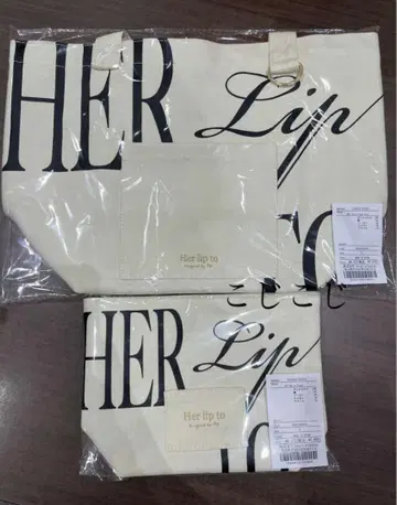 herlipto 나고야 HLT DAIRLY LOGO TOTE POUCH