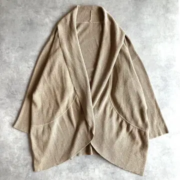 요건 레일 토퍼 가디건 베이지