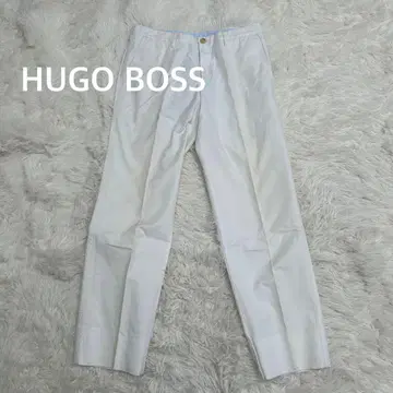 HUGO BOSS 휴고 보스 화이트 치노 팬츠 테이퍼드 팬츠 화이트
