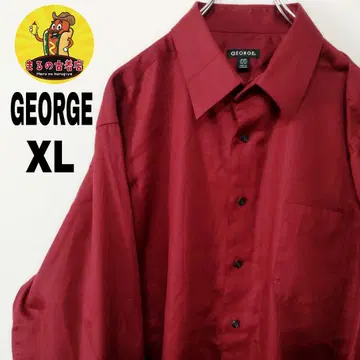 usa 구제 의류 GEORGE 긴팔 버튼 셔츠 XL 레드