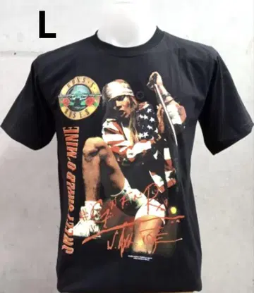 새상품 Guns N' Roses 건즈 앤 로지즈 L 사이즈 밴딩 티셔츠