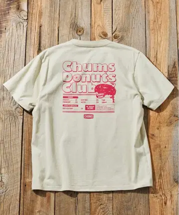 참스 별주 백 프린트 티셔츠 / DONUTS CLUB L 베이지