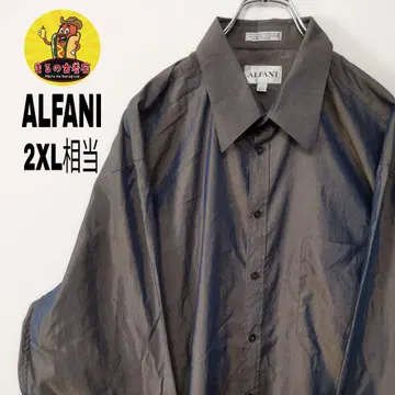usa 구제 의류 ALFANI 긴팔 버튼 드레스 셔츠 2XL 상당 그레이