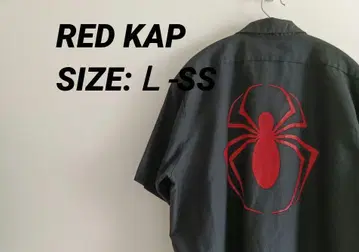 RED KAP 반팔 워크 셔츠 스파이더 로고 남성용
