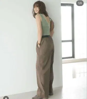 FORME 와이드 팬츠 브라운 히가시하라 아키