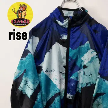 usa 구제 의류 rise by LULAROE 나일론 자켓 L 블루 블랙