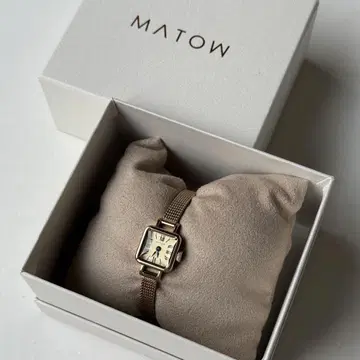 MATOW TSUKI 아와즈키 로즈 골드 메쉬 시계
