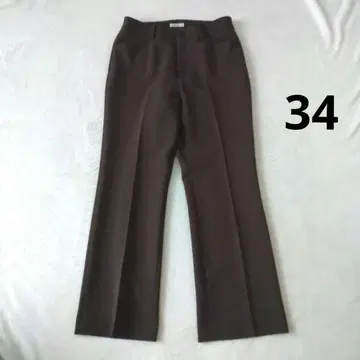 Beeslee 다크 브라운 플레어 팬츠 스트레치 부츠 컷 34