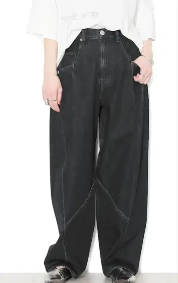 ANTGAUGE 루즈 테이퍼드 청바지