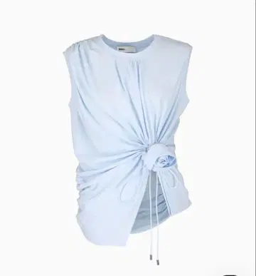 완판템 Bibiy TULIP DRAPED TOP BLUE