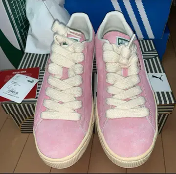 미사용 배송비 포함 PUMA SUEDE Bboy Rhuigi 핑크/화이트