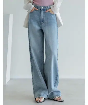 리디 코튼 와이드 스트레이트 데님 팬츠