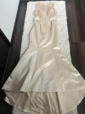 도레스텔 dress tells 컬러 드레스 베이지 계열 머메이드 드레스