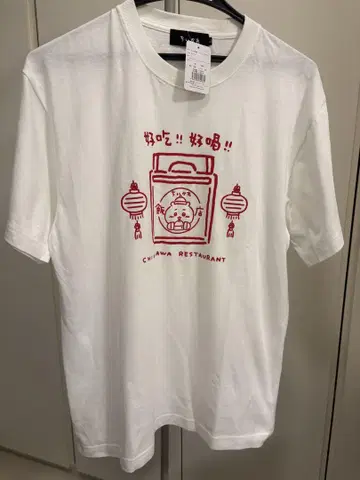 치이카와 치이카와 호텔 티셔츠 L 사이즈 화이트