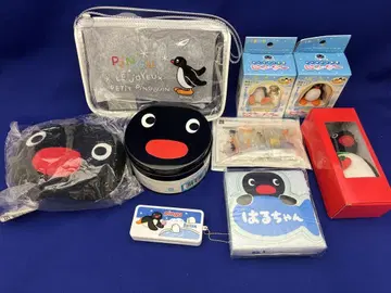 Pingu 소품함 캔 스펀지 미니 봉제 인형 타월 손수건 피규어