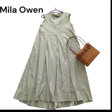 Mila Owen 리넨 블렌드 플레어 롱 원피스