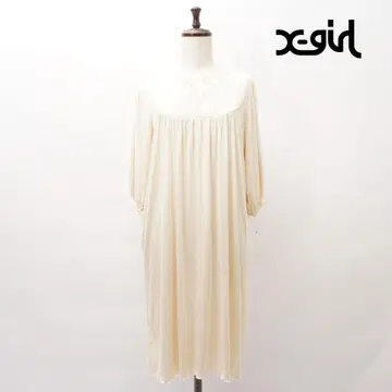 새상품급 X-girl 키넥 자수 개더 원피스 사이즈 S*HC341
