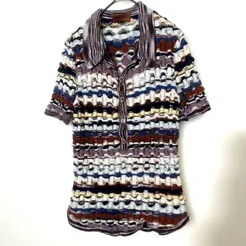 MISSONI 미쏘니 멀티 컬러 스트라이프 코튼 니트 스웨터