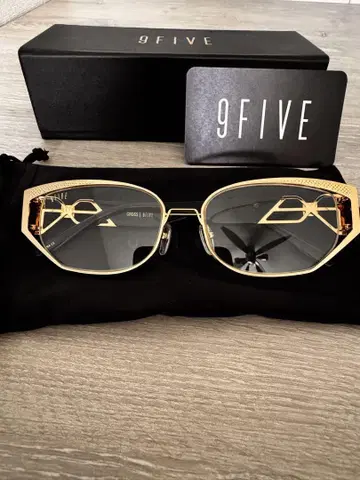 9FIVE 투명 렌즈 안경 골드