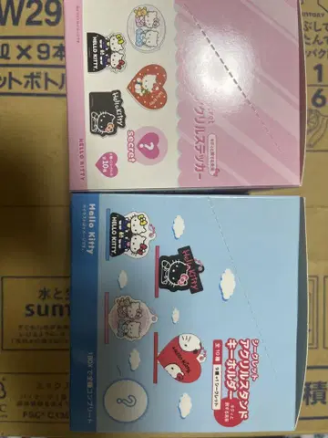헬로키티 50th 아크릴 스티커, 키링 각 1box