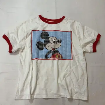 S/S MOUSSY 디즈니 링거 티셔츠 미키마우스 F