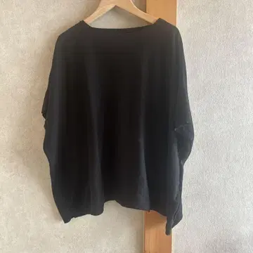 요건 레일 코튼 상의 블랙