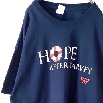 HOPE HARVEY 티셔츠 XL 네이비 컬러 구제 의류