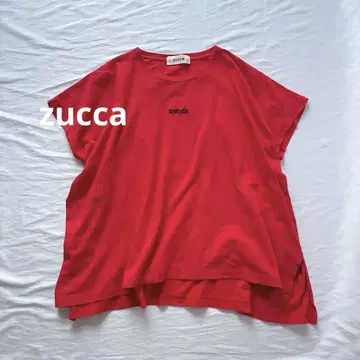 일본제 zucca 로고 자수 티셔츠 상의 주카 프렌치 티셔츠