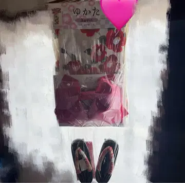 여성용 유카타, 오비, 일본 나막신 세트