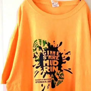 포트 & 컴퍼니 MUD RUN REG 티셔츠 XL 오렌지 구제 의류