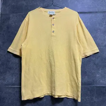 90s 에디 바우어 반팔 티셔츠 헨리넥 써멀 와플 원단