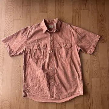 L.L.Bean M 사이즈 살몬 핑크 워크 셔츠
