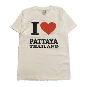 00s 90s 아이 러브 티 아트 티 I LOVE PATTAYA 티셔츠