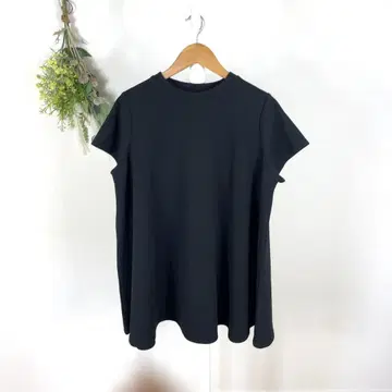 T0998 코카 상의 블랙 M 반팔 오버 사이즈 루즈한 캐주얼