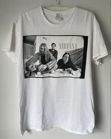 NIRVANA Portrait 닐바나 티셔츠 M 구제 의류 화이트
