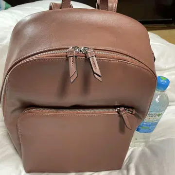브라운 합성 피혁 백팩