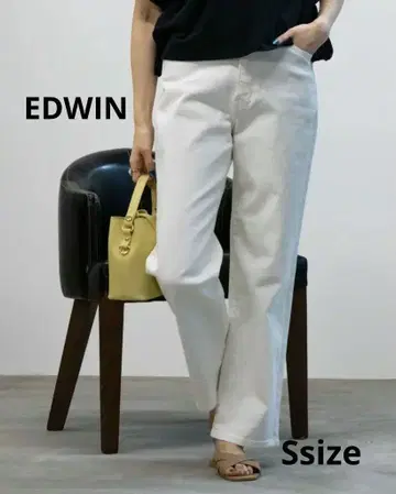 EDWIN 화이트 데님 스트레이트 데님