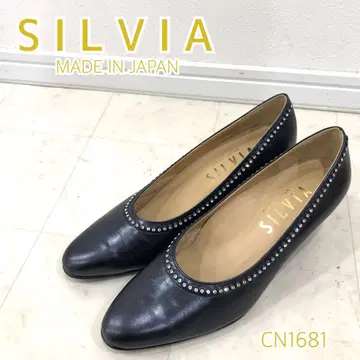 SILVIA 일본제 비쥬 아몬드 토 미들 힐 펌프스 블랙