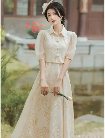 우아한 셋업 차이나 원피스