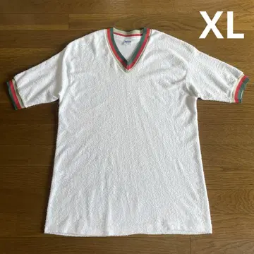 70s 80s USA제 Health Knit 파일 티셔츠 XL 화이트