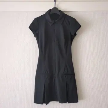 ZARA 박스 플리츠 숏 원피스 블랙