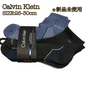 캘빈클라인 6켤레 삭스 25~30cm CK 로고 그레이 블루