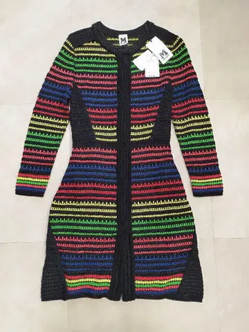 택 포함 새상품 MISSONI 연한 멀티 컬러 가디건 이탈리아제 38