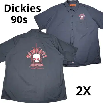 디키즈 90s 스컬 프린트 반팔 셔츠 2X