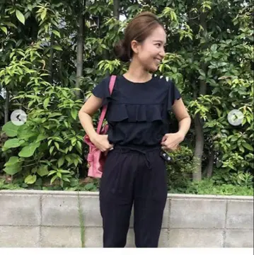 Yori 코튼 실크 세일러 블라우스 네이비 38