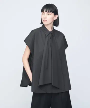 새상품 택 포함 AEWEN MATOPH 스카프 돌먼 셔츠 블랙